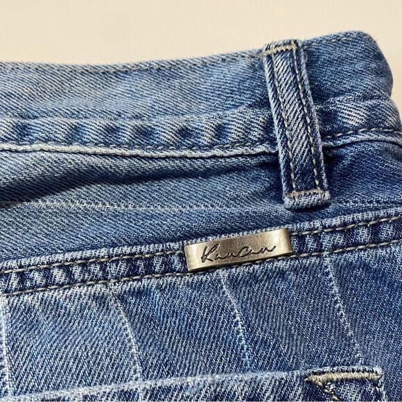 Kancan High Rise Distressed Fray Hem Denim Shorts Women's Size 11/29 - Picture 11 of 16